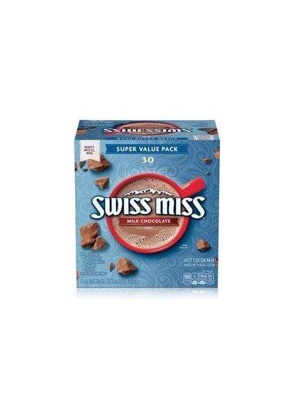 Swiss Miss Milk Chocolate 30'lu Paket 1.17 Kg.