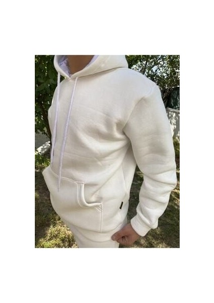 Sweatshirt Beyaz Kapüşonlu Ob Comfort