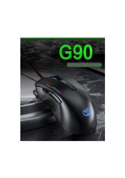 Profesyonel Rgb LED Işıklı Oyuncu Mouse 800-3200 Ayarlanabilir Dpi Gaming Mouse