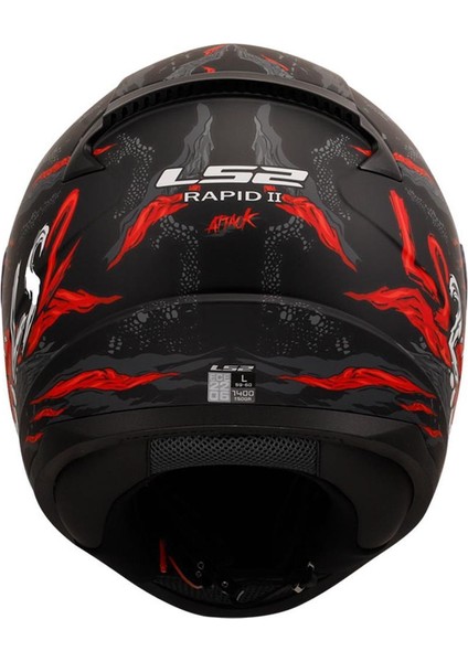 Rapıd 2 Kaıju Mat Siyah-Kırmızı-Beyaz Kask indirimleri