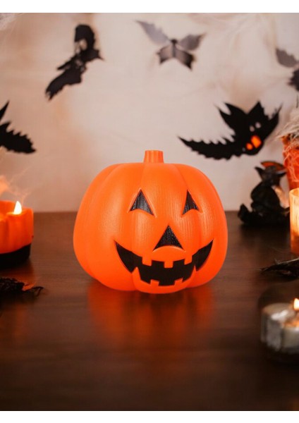 Parti Adresi Cadılar Bayramı Işıklı Balkabağı Halloween Parti Dekorasyonu 18 cm