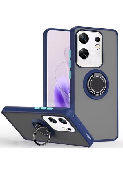 Infinix Zero 30 4g Kılıf Montreal Yüzüklü Standlı Arkası Buğulu