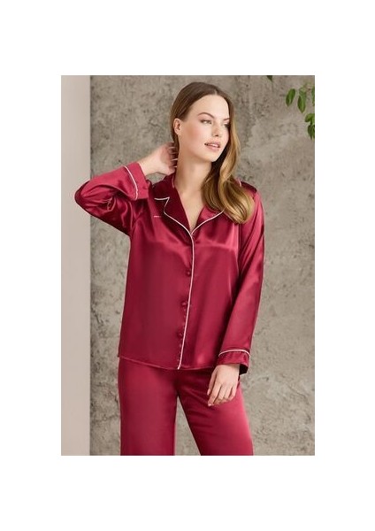 Saten Biyeli Pijama Takımı - 1200 fiyatları