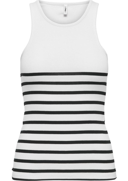 Kadın Çizgili Kolsuz Atlet Body T-Shirt - 15318407 indirimleri