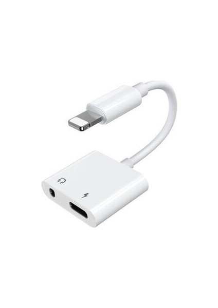 Apple Iphone Lightning Ios Şarj ve Aux Çevirici Kulaklık ve Şarj