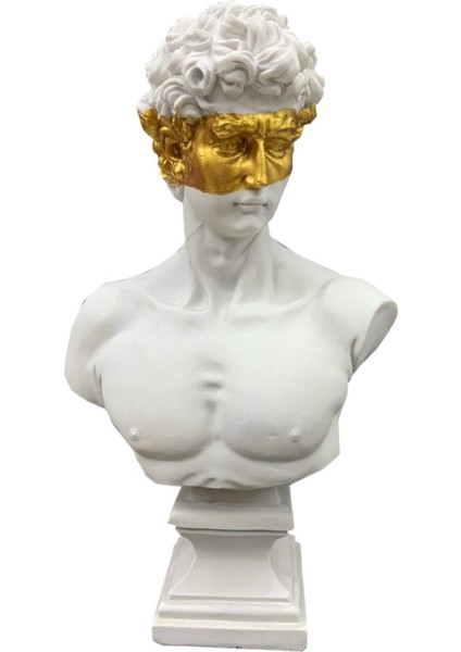 Tekno Trust Popart Davut Büst Heykel Biblo Gold