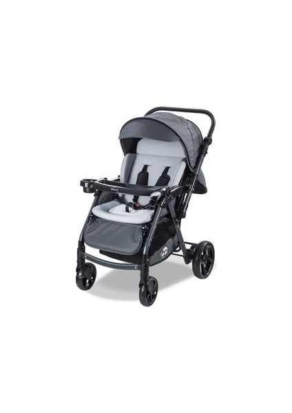 Babycare Combo Maxi Pro Çift Yönlü Bebek Arabası Gri