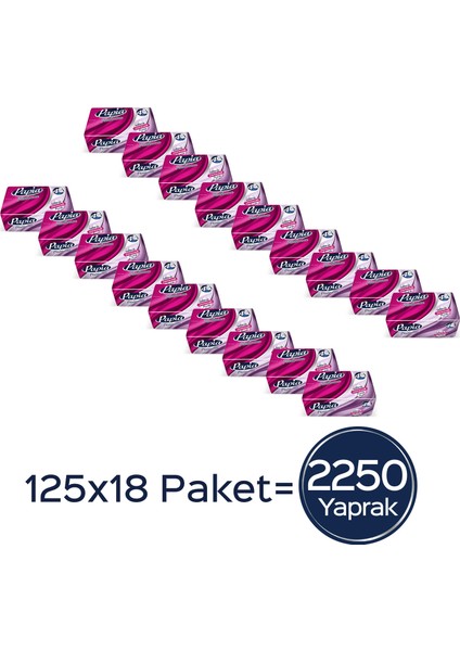 Platinum Pratik Mendil 2250 Yaprak (18 Paket x 125 Yaprak)