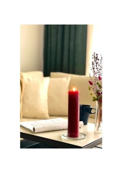 Kırmızı Sütun Büyük Dekoratif Kokulu Uzun Mum fiyatları