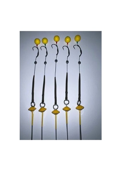 Sazan Rig Takımı 5 Takım Küspe Aparatı Dahil Sarı Pop 5 Takım Boili fiyatları