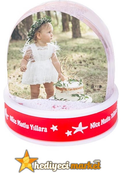 Müzikli Nice Mutlu Yıllara Fotoğraflı Kar Küresi fiyatları