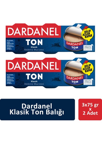 Klasik Ton Balığı 3 x 75 gr x 2 Adet