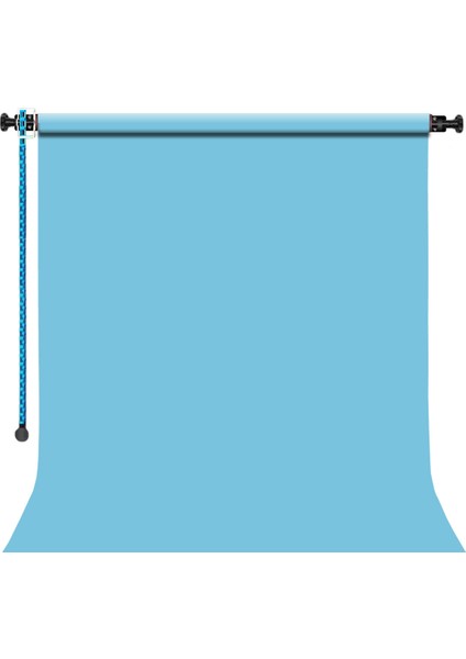 Sabit (Tavan & Duvar) Kağıt Sonsuz Stüdyo Fon Perde (True Blue) 2.70X11 Metre