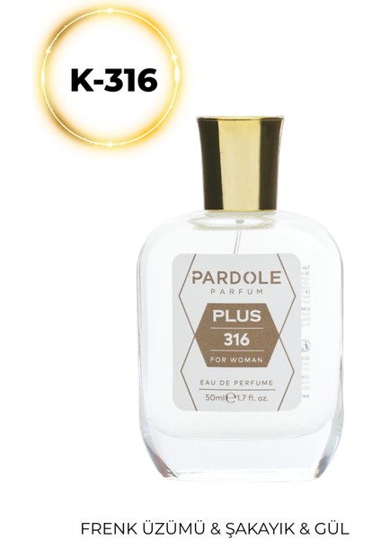 K-316 Meyvemsi Floral Favoris Kadın Parfüm - 50 Ml - Gül , Frenk Üzümü, Şakayık