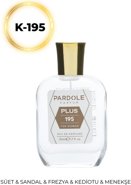 K-195 Odunsu Floral Favoris Kadın Parfüm - 50 Ml - Süet, Sandal, Frezya, Kedi Otu, Menekşe