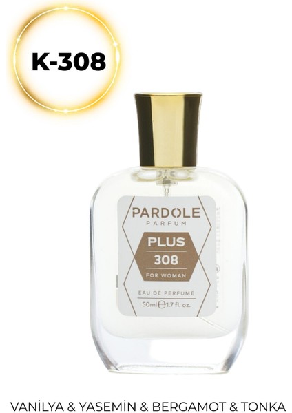 K-308 Floral Favoris Kadın Parfüm - 50 Ml - Vanilya, Yasemin, Bergamot, Tonka