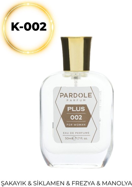 K-002 Floral Ferah Favoris Kadın Parfum - 50 Ml - Şakayık, Sıklamen, Frezya, Manolya