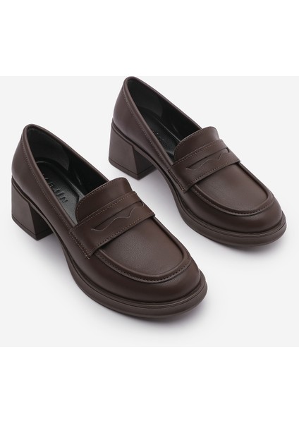 Kadın Loafer Kalın Topuklu Günlük Ayakkabı Seriz