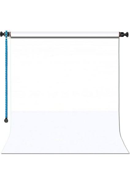 Sabit (Tavan & Duvar) Kağıt Sonsuz Stüdyo Fon Perde (White/beyaz) 2.70X11 Metre