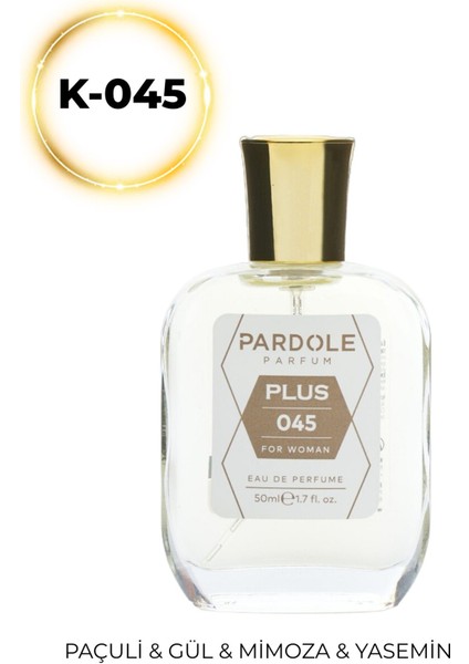 K-045 Meyvemsi Floral Favoris Kadın Parfüm - 50 Ml - Paçuli, Portakal, Gül, Mimoza, Yasemin