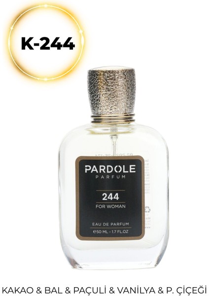 K-244 Tatlı, Floral Favoris Kadın Parfüm - 50 Ml - Kakao, Bal, Paçuli, Vanilya, Portakal Çiçeği