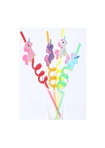 Dörtlü Sevimli Renkli Emojili Pipet- Kokteyl Ev Dekorasyon fırsatları