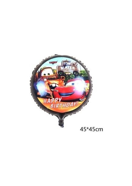 Pullu Şeffaf Balonlu Yarış Arabası Temalı Balon Seti The Cars Movie Balloon Set modelleri