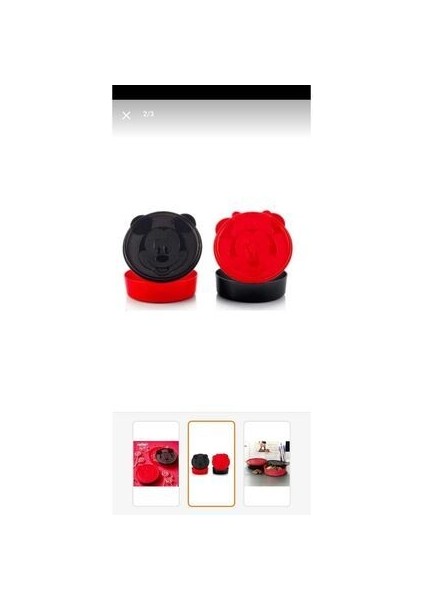 Tupperware Minnie-Mickey 2 Li Set