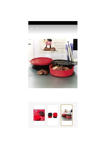 Tupperware Minnie-Mickey 2 Li Set