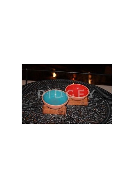 2'li Ahşap Ayaklı Çömlek Kedi-Köpek Mama Kabı indirimleri