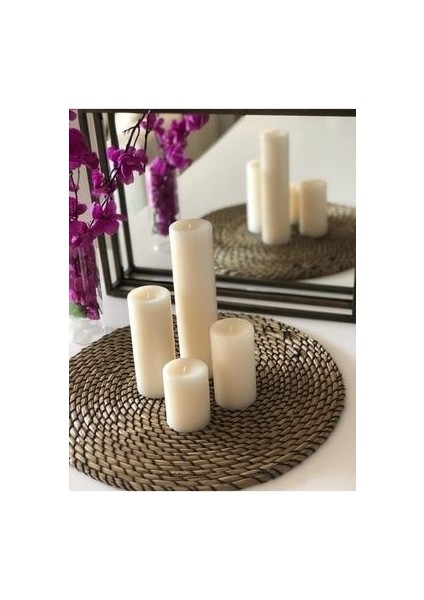 4'lü Silindir Set Mum, Kokulu Uzun Silindir Set Mum fiyatları