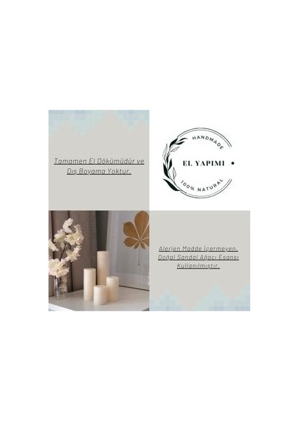 4'lü Silindir Set Mum, Kokulu Uzun Silindir Set Mum modelleri