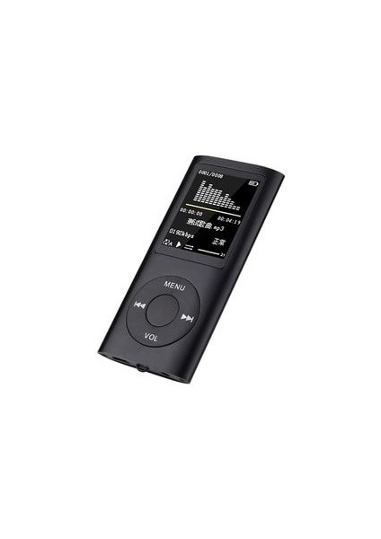 Digital Renkli Ekranlı Mp3-Mp4 Çalar Hafıza Kartı Girişli Metal Siyah MP4BE