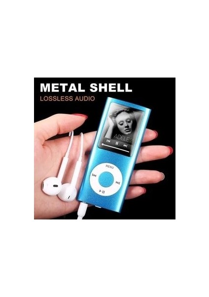 Digital Renkli Ekranlı Mp3-Mp4 Çalar Hafıza Kartı Girişli Metal Siyah MP4BE
