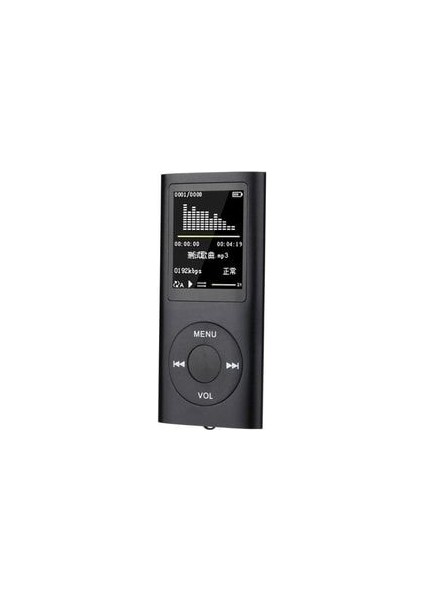 Digital Renkli Ekranlı Mp3-Mp4 Çalar Hafıza Kartı Girişli Metal Siyah MP4BE