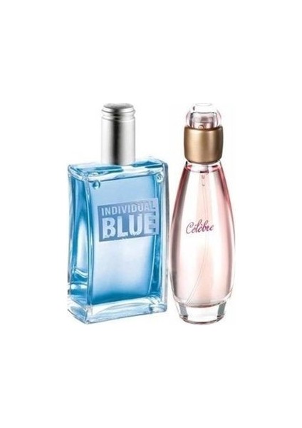Celebre Edt 50 ml Kadın Parfüm ve Individual Blue Edt 100 ml Erkek Parfüm 2 Li Set