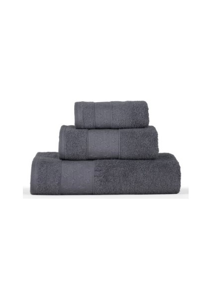 Jakarlı Havlu Set 3 Lü 70*140 cm 1 Adet 50*90 cm 1 Adet 30*50 cm 1 Adet Gri fiyatları