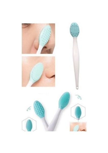 Rose Peeling Etkili Gözenek ve Siyah Nokta Temizleyici Çift Yönlü Fırça