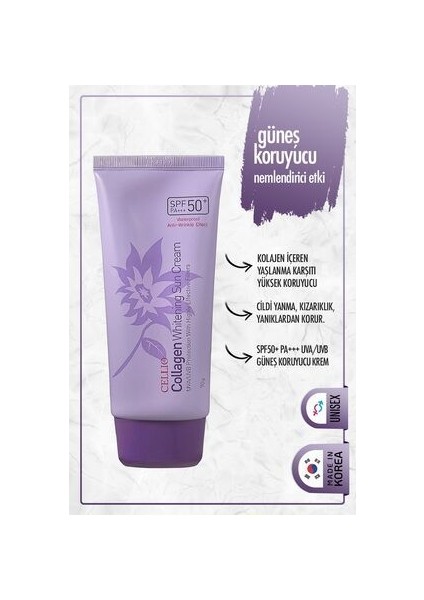 Hidrolize Kolajen Içeren Yaşlanma Karşıtı Yüksek Koruyucu SPF50+ Pa+++ Uva/uvb Güneş Koruyucu Krem