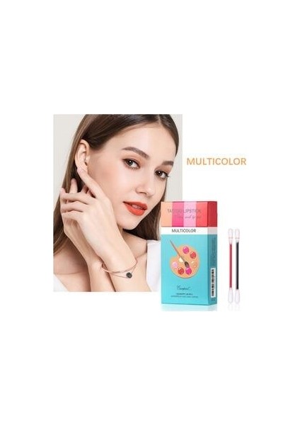 Kulakpamuğu Tattoo Lipstick Ruj Multicolor 4 Renkli Kalıcı Ruj 20'li Paket modelleri