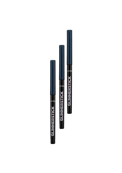 Glimmersticks Pırıltılı Asansörlü Suya Dayanıklı Göz Kalemi Black Ice Üçlü Set