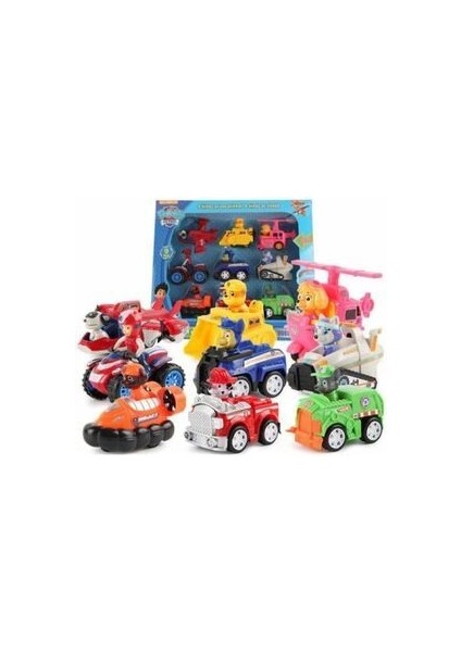 Paw Patrol 9 Araçlı 9 Figürlü Paw Patrol Seti Paw Patrol 9 Araçlı 9 Figürlü Paw Patrol Seti
