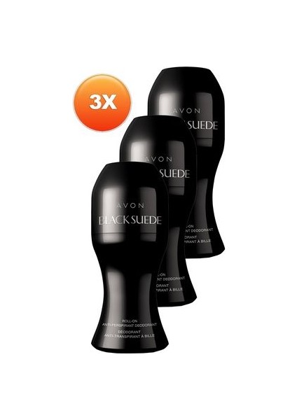 Black Suede Erkek Rollon 50 Ml. Üçlü Set