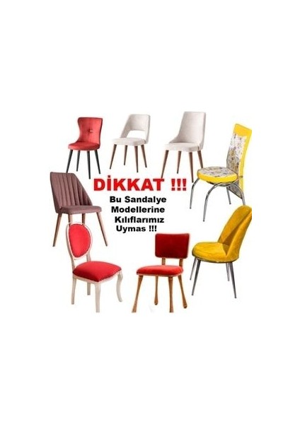 Sandalye Kılıfı. 6 Lı. Kaliteli Kadife Kumaş. Kenarları Lastikli En Boy Likralı Kılıf. Haki Rengi fırsatları