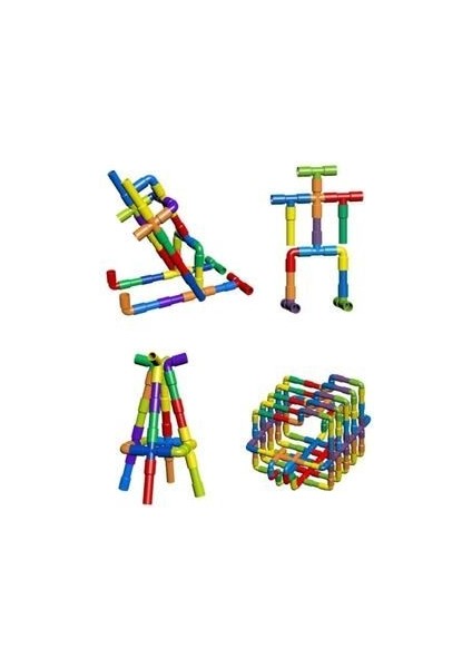 Tekerlekli LEGO Boru 72 Parça Tako Yapı Blokları ++ Sabır Küpü Hediyeli