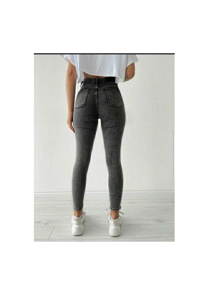 Layla Füme Yüksel Bel Dar Paça Skinny Likralı Kot Pantalon modelleri
