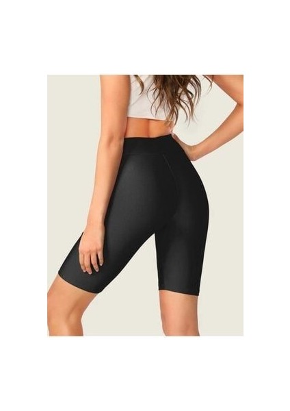 Kadın Antrasit Yüksek Bel Toparlayıcı Spor Kısa Disco Biker Şort Tayt fiyatları