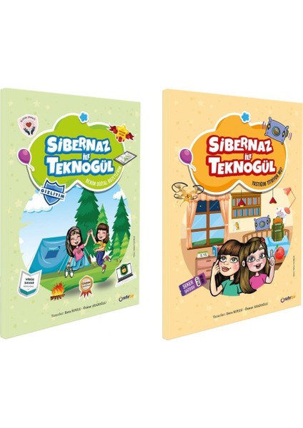 Sibernaz Ile Teknogül Seti 2 Kitap (Benim Dijital Rozetlerim + Yastığım Titriyor Mu)