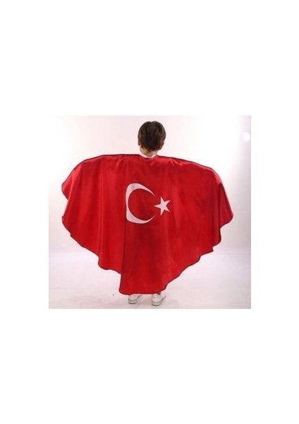 Ay Yıldız Çocuk Pelerini 23 Nisan Ay Yıldızlı Çocuk Pelerini