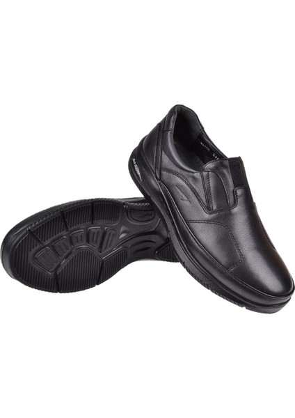 Hakiki Deri Comfort Erkek Ayakkabı For-Halluks Siyah